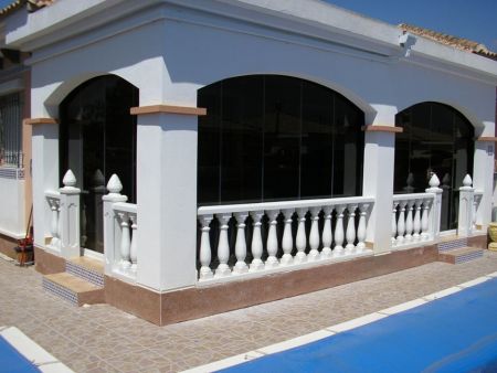 Glass Curtains installation in Montesinos. (outside view)