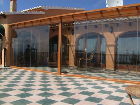 Glass Curtains and Roof installation in Calpe (Alicante North) 