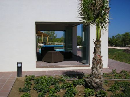 Glass Curtains installation in Las Colinas. (Open View)