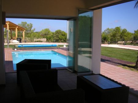Glass Curtains installation in Las Colinas   (Open view from inside)