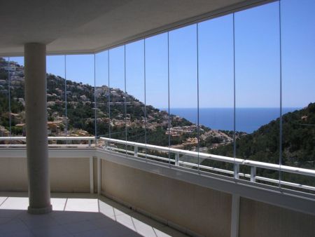 Glass Curtains installation in Altea Hills, ( Alicante North)