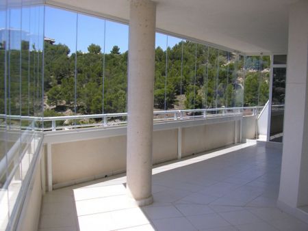 Glass Curtains installation in Altea Hills. (Alicante North)