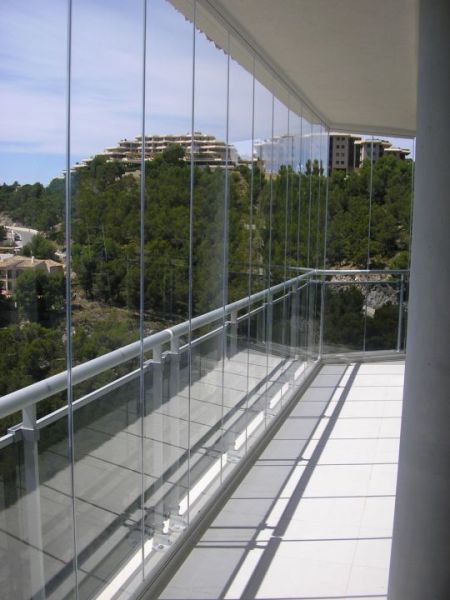 Glass Curtains installation in Altea Hills. (Full Height for Panoramic views).