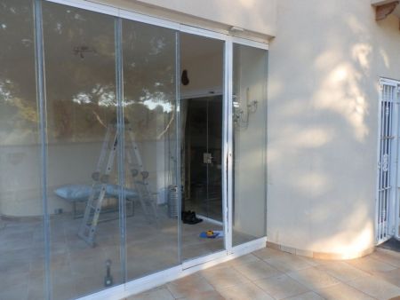 Old glass curtains -installed by another company.