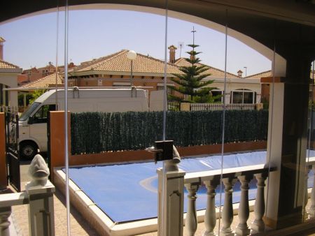 Glass Curtains installation in Montesinos. (view from inside)