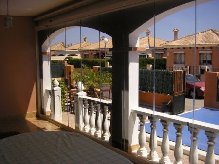 Glass Curtains installation in Montesinos. (view from inside)