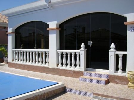 Glass Curtains installation in Montesinos. (outside view)